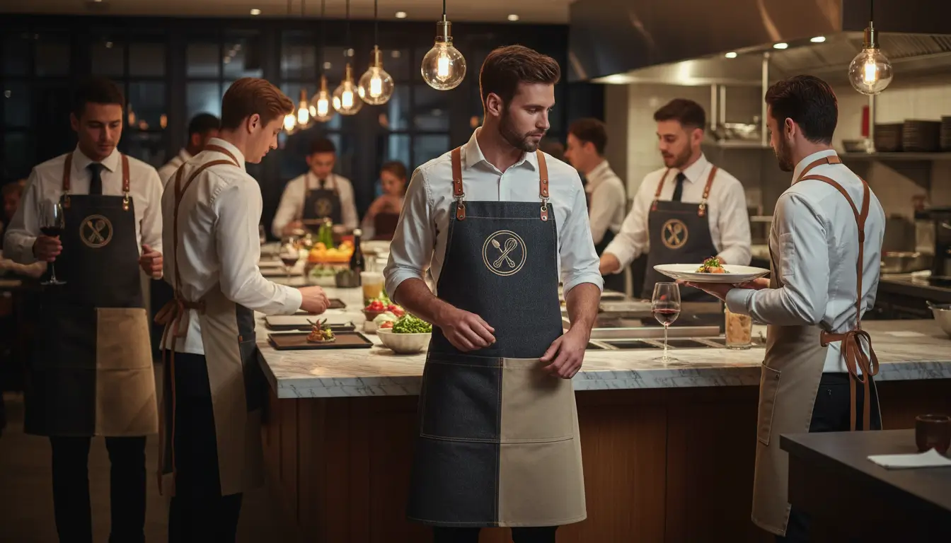 Bistroschürzen besticken