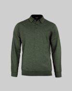 Brighton Long Sleeve Polo Men Olive Melange