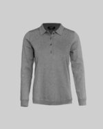 Brighton Long Sleeve Polo Women Grey Melange