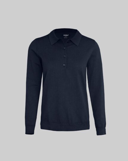 Brighton Long Sleeve Polo Women Navy