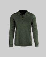 Brighton Long Sleeve Polo Women Olive Melange