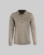 Brighton Long Sleeve Polo Women Sand Melange