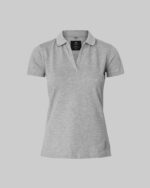 Harvard V-Neck Women Grey Melange
